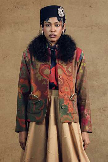 Siddhartha Bansal Paisley Pattern Bandhgala Jacket 