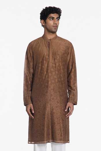 Siddhartha Bansal Abstract Embroidered Kurta