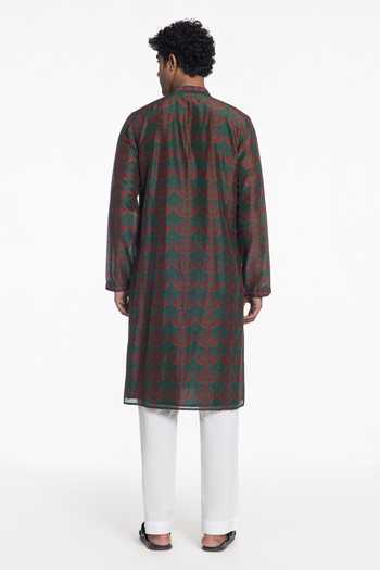 Siddhartha Bansal Emerald Artisan Embroidered Kurta