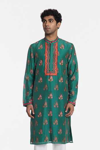 Siddhartha Bansal Floral Embroidered Kurta