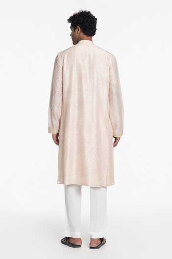 Siddhartha Bansal Ivory Bloom Print Kurta