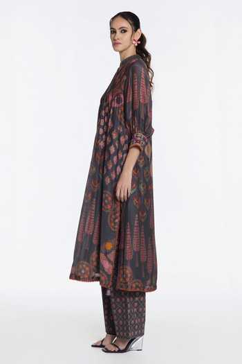 Siddhartha Bansal Multi Color Modal, Muslin, Cotton, Poplin Zahra Printed Kurta And Pant Set Online at Aza Fashions Siddhartha Bansal_Multi Color Modal, Muslin, Cotton, Poplin Zahra Printed Kurta And Pant Set _Online_at_Aza_Fashions