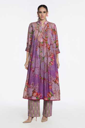 Siddhartha Bansal Noor-E-Gul Printed Kurta With Pant