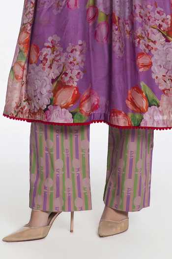 Buy Siddhartha Bansal Multi Color Modal, Muslin, Cotton, Poplin Noor-e-gul Printed Kurta With Pant Online at Aza Fashions Buy_Siddhartha Bansal_Multi Color Modal, Muslin, Cotton, Poplin Noor-e-gul Printed Kurta With Pant _Online_at_Aza_Fashions