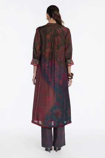 Siddhartha Bansal Rangrez Twilight Pintuck Kurta With Pant