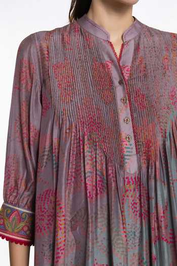 Shop Siddhartha Bansal Multi Color Modal, Muslin, Cotton, Poplin Meher Gul Bloom Print Kurta And Pant Set Online at Aza Fashions Shop_Siddhartha Bansal_Multi Color Modal, Muslin, Cotton, Poplin Meher Gul Bloom Print Kurta And Pant Set _Online_at_Aza_Fashions