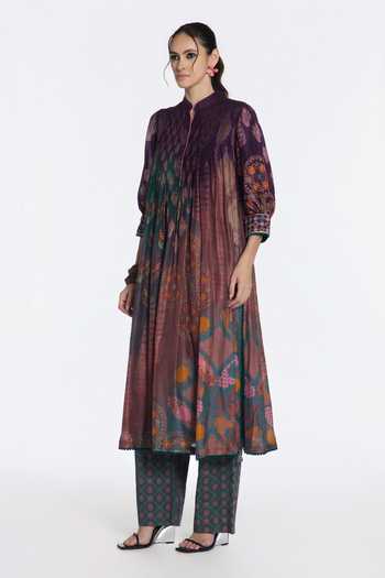 Siddhartha Bansal Multi Color Modal, Muslin, Cotton, Poplin Siyah Regal Printed Kurta And Pant Set Online at Aza Fashions Siddhartha Bansal_Multi Color Modal, Muslin, Cotton, Poplin Siyah Regal Printed Kurta And Pant Set _Online_at_Aza_Fashions