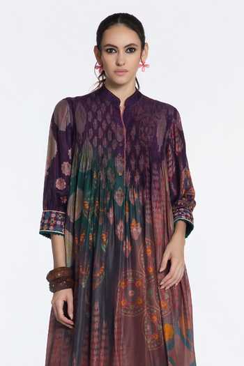 Buy Siddhartha Bansal Multi Color Modal, Muslin, Cotton, Poplin Siyah Regal Printed Kurta And Pant Set Online at Aza Fashions Buy_Siddhartha Bansal_Multi Color Modal, Muslin, Cotton, Poplin Siyah Regal Printed Kurta And Pant Set _Online_at_Aza_Fashions