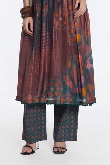 Shop Siddhartha Bansal Multi Color Modal, Muslin, Cotton, Poplin Siyah Regal Printed Kurta And Pant Set Online at Aza Fashions Shop_Siddhartha Bansal_Multi Color Modal, Muslin, Cotton, Poplin Siyah Regal Printed Kurta And Pant Set _Online_at_Aza_Fashions