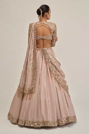 Vvani By Vani Vats Embroidered Blouse Lehenga Set 