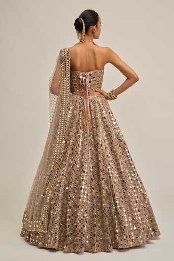 Vvani by vani vats Mirror Work Corset Lehenga Set 
