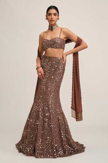 Vvani by vani vats Embroidered Fishcut Lehenga Set 
