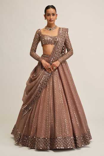Vvani by vani vats Sequins Embroidered Lehenga Set 