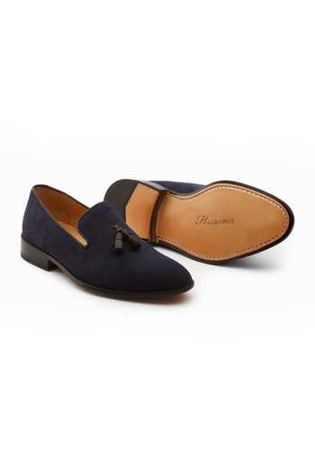 Shop 3dm Lifestyle Blue Plain Tassel Loafers Online at Aza Fashions Shop_3dm Lifestyle_Blue Plain Tassel Loafers _Online_at_Aza_Fashions