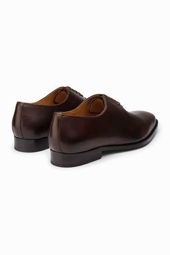 Shop 3dm Lifestyle Brown Leather Wholecut Oxford Shoes Online at Aza Fashions Shop_3dm Lifestyle_Brown Leather Wholecut Oxford Shoes _Online_at_Aza_Fashions