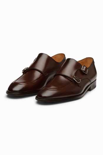 3dm Lifestyle Leather Diplomat Double Monkstrap Shoes 