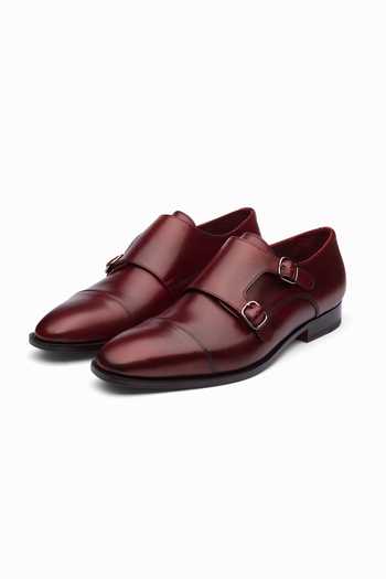 3dm Lifestyle Leather Toecap Double Monk Shoes 