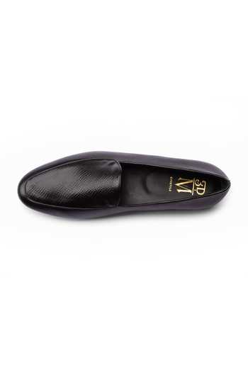 Shop_3dm Lifestyle_Black Belgian Grain Pattern Loafers _Online_at_Aza_Fashions