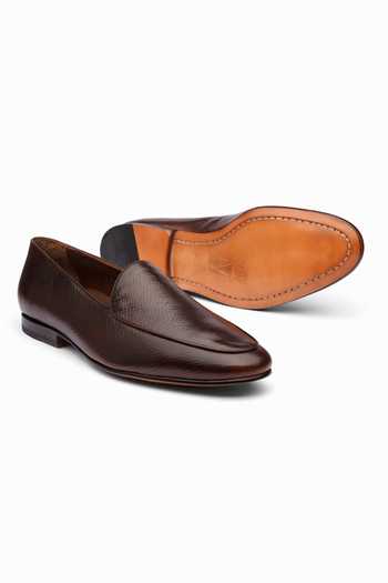 Shop 3dm Lifestyle Brown Belgian Grainy Loafers Online at Aza Fashions Shop_3dm Lifestyle_Brown Belgian Grainy Loafers _Online_at_Aza_Fashions