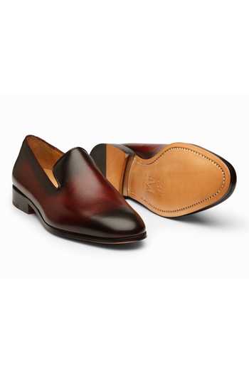 Shop 3dm Lifestyle Burgundy Leather Venetian Loafers Online at Aza Fashions Shop_3dm Lifestyle_Burgundy Leather Venetian Loafers _Online_at_Aza_Fashions