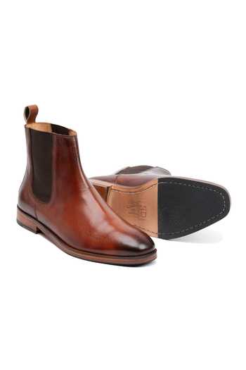 3dm Lifestyle Brown Leather Chelsea Boots Online at Aza Fashions 3dm Lifestyle_Brown Leather Chelsea Boots _Online_at_Aza_Fashions