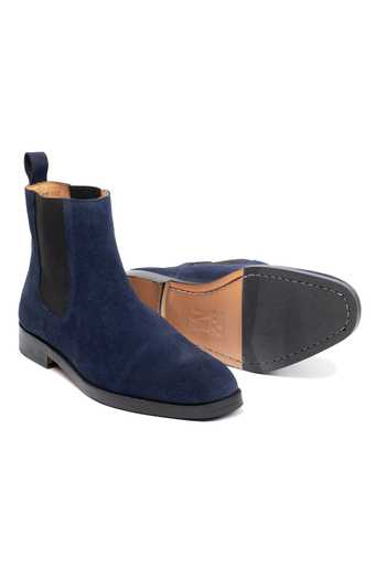 Shop 3dm Lifestyle Blue Leather Chelsea Boots Online at Aza Fashions Shop_3dm Lifestyle_Blue Leather Chelsea Boots _Online_at_Aza_Fashions