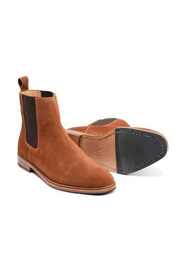 3dm Lifestyle_Brown Leather Chelsea Boots _Online_at_Aza_Fashions