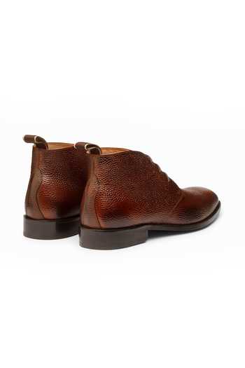 Shop_3dm Lifestyle_Brown Leather Chukka Boots _Online_at_Aza_Fashions