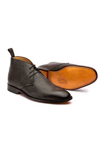 Buy_3dm Lifestyle_Black Leather Chukka Boots _Online_at_Aza_Fashions