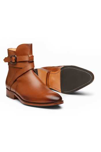 Shop_3dm Lifestyle_Brown Leather Jodhpur Boots _Online_at_Aza_Fashions
