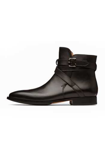 Buy_3dm Lifestyle_Black Leather Jodhpur Boots _Online_at_Aza_Fashions