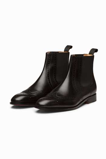 3dm Lifestyle Leather Wingtip Chelsea Brogue Boots 