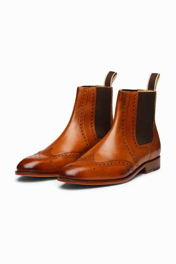 3dm Lifestyle Leather Wingtip Chelsea Brogue Boots 