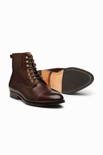 3dm Lifestyle Brown Leather Derby Boots Online at Aza Fashions 3dm Lifestyle_Brown Leather Derby Boots _Online_at_Aza_Fashions