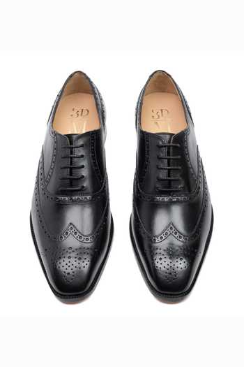 3dm Lifestyle Leather Full Brogue Wingtip Oxford Shoes 