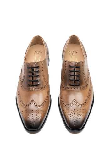 3dm Lifestyle Leather Full Brogue Wingtip Oxford Shoes 