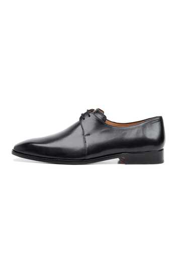 Buy 3dm Lifestyle Black Leather Two Eyelet Derby Shoes Online at Aza Fashions Buy_3dm Lifestyle_Black Leather Two Eyelet Derby Shoes _Online_at_Aza_Fashions