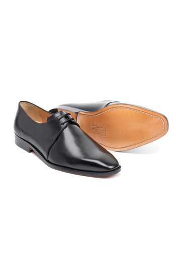 3dm Lifestyle Black Leather Two Eyelet Derby Shoes at Aza Fashions 3dm Lifestyle_Black Leather Two Eyelet Derby Shoes _at_Aza_Fashions
