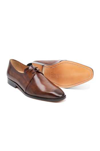 Shop 3dm Lifestyle Brown Leather Two Eyelet Derby Shoes Online at Aza Fashions Shop_3dm Lifestyle_Brown Leather Two Eyelet Derby Shoes _Online_at_Aza_Fashions