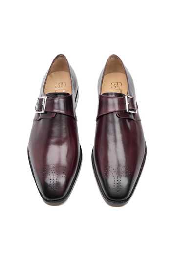 3dm Lifestyle Leather Medallion Single Monkstrap Shoes 