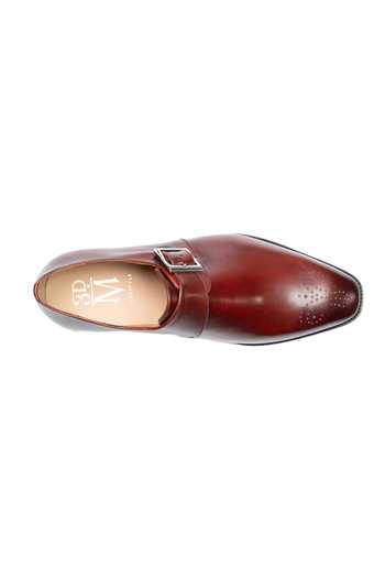Shop 3dm Lifestyle Brown Leather Medallion Single Monkstrap Shoes Online at Aza Fashions Shop_3dm Lifestyle_Brown Leather Medallion Single Monkstrap Shoes _Online_at_Aza_Fashions