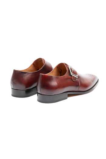 3dm Lifestyle Brown Leather Medallion Single Monkstrap Shoes at Aza Fashions 3dm Lifestyle_Brown Leather Medallion Single Monkstrap Shoes _at_Aza_Fashions
