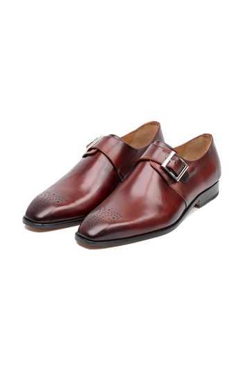 3dm Lifestyle Leather Medallion Single Monkstrap Shoes 