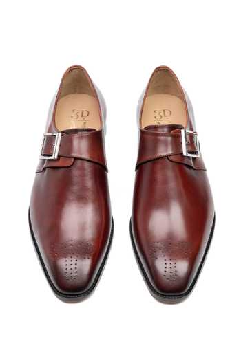 3dm Lifestyle Leather Medallion Single Monkstrap Shoes 