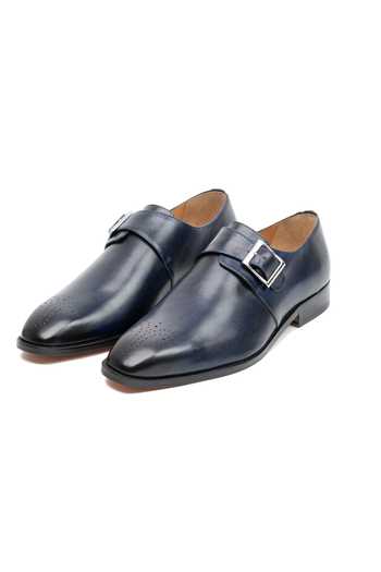 3dm Lifestyle Leather Medallion Single Monkstrap Shoes 