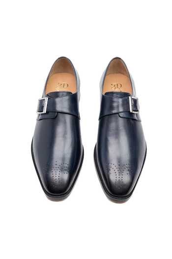 3dm Lifestyle Leather Medallion Single Monkstrap Shoes 
