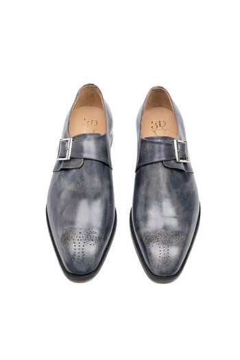 3dm Lifestyle Leather Medallion Single Monkstrap Shoes 