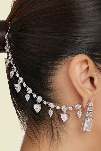 Buy Isharya Silver Plated Atelier Diamante Botox Ear Chains Online at Aza Fashions Buy_Isharya_Silver Plated Atelier Diamante Botox Ear Chains _Online_at_Aza_Fashions