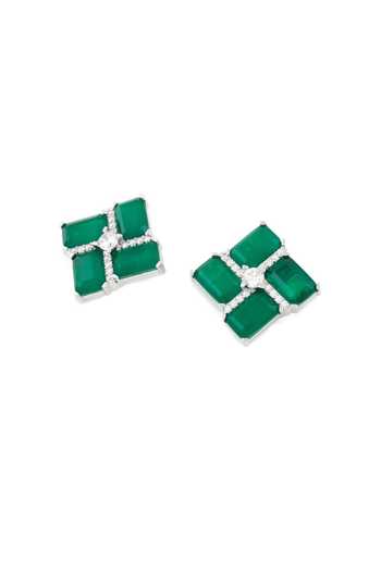 Isharya Green Maison Botox Statement Stud Earrings Online at Aza Fashions Isharya_Green Maison Botox Statement Stud Earrings _Online_at_Aza_Fashions