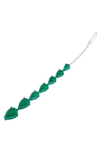 Buy Isharya Emerald Green Botox Maangtikka Online at Aza Fashions Buy_Isharya_Emerald Green Botox Maangtikka _Online_at_Aza_Fashions